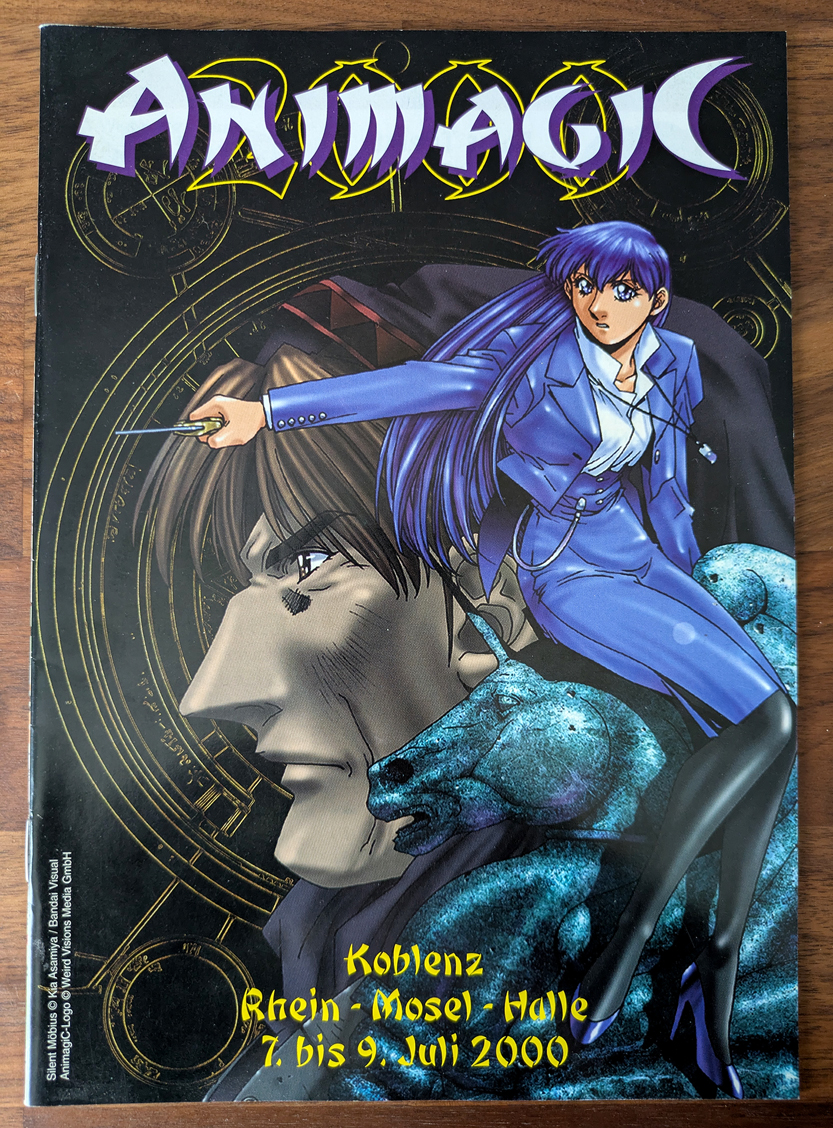 cover of the convention guide of a big anime convention in germany: Animagic from July 2000. It features an image from the Anime Silent Möbius on a black background.