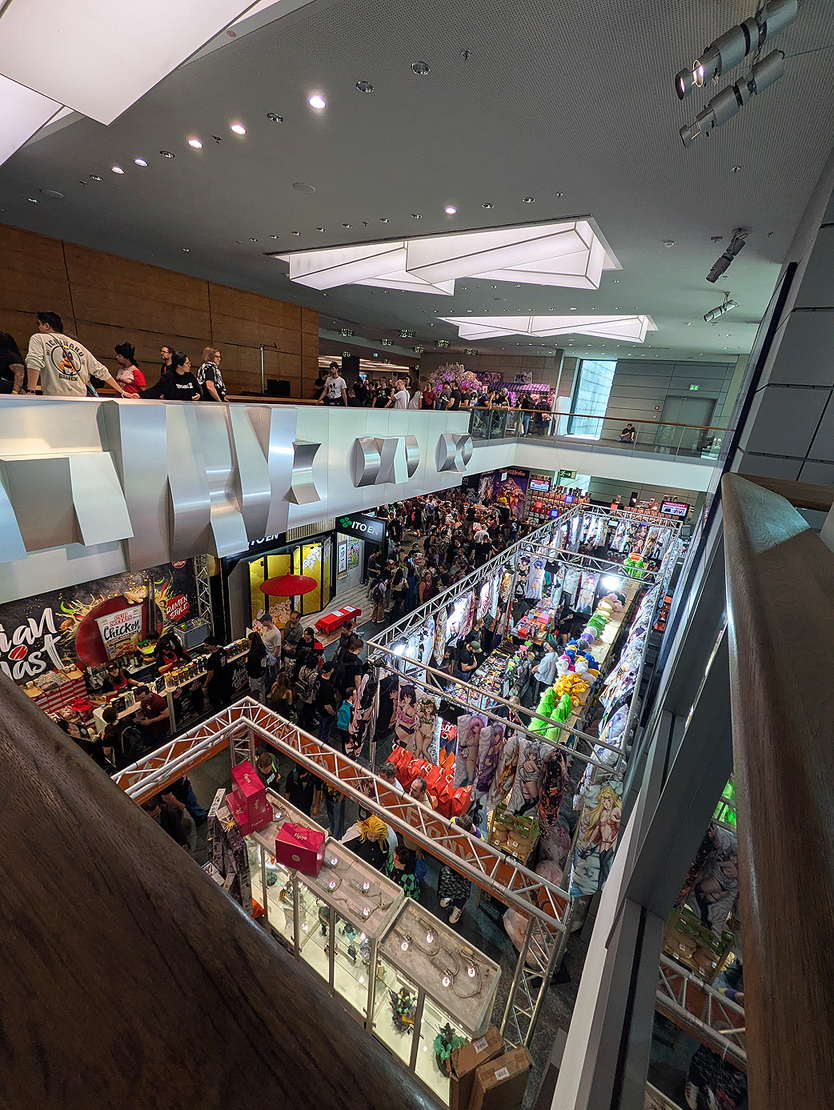 topview of the dealers hall at animagic 2025