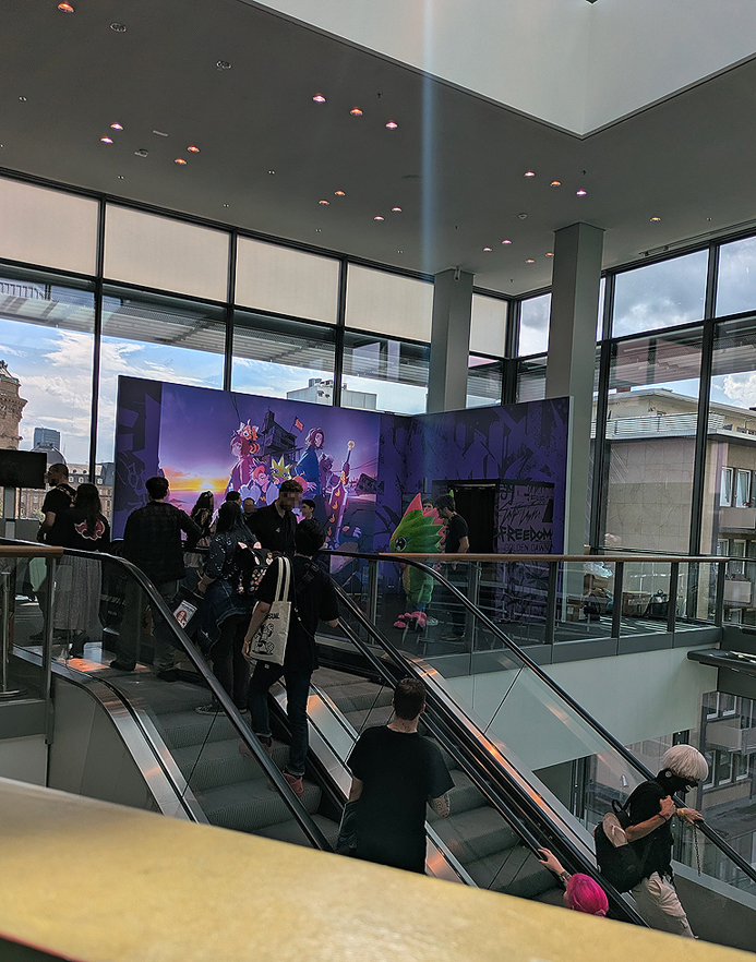 Digimon booth at Animagic 2025 promoting the new Digimon Beatbreak anime